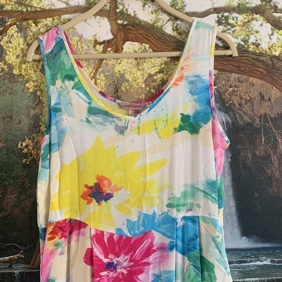 Jams World Floral Summer Vintage Midi Dress Size S - Picture 14 of 15